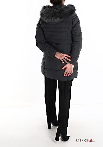 Puffer Jacket with buttons with pockets with hood with zip - ph 2