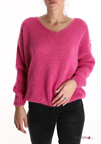 Mohair Sweater with v-neck
