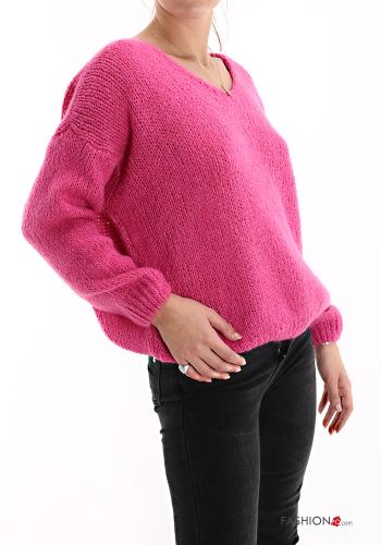 Mohair Sweater with v-neck - ph 3