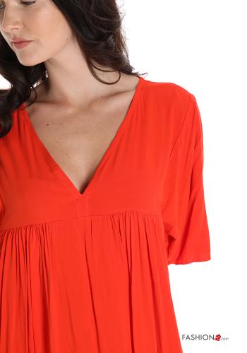 Kleid mit Volants mit V-Ausschnitt - ph 4
