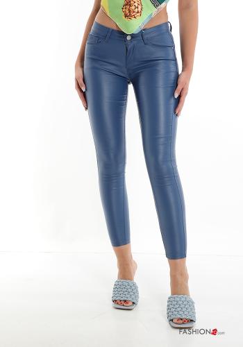 Pantalone in Cotone con tasche con bottoni con zip