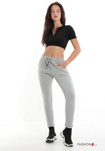 Pantalone sportivo in Cotone con tasche con fiocco - ph 5