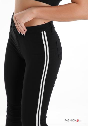 Striped Leggings with buttons with zip with pockets - ph 4