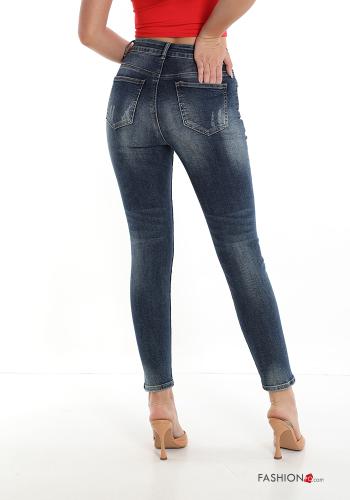 Jeans in Cotone con tasche con bottoni con zip - ph 2
