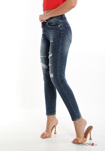 Jeans in Cotone con tasche con bottoni con zip - ph 3