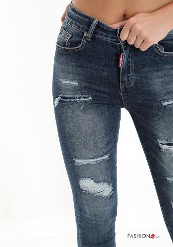 Jeans in Cotone con tasche con bottoni con zip - ph 4