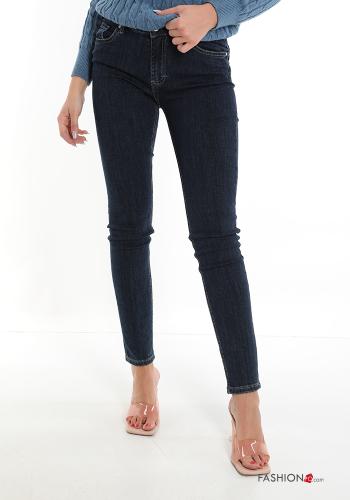 Jeans in Cotone con tasche con bottoni con zip - ph 1