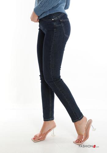 Jeans in Cotone con tasche con bottoni con zip - ph 3