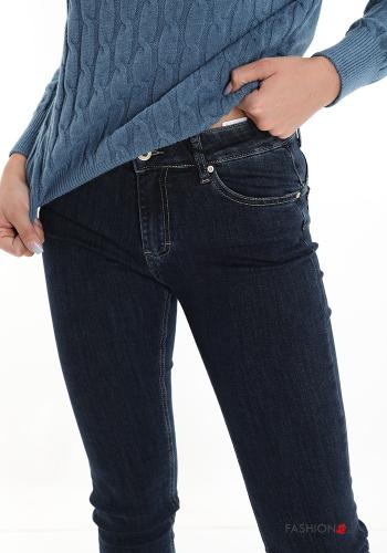 Jeans in Cotone con tasche con bottoni con zip - ph 4