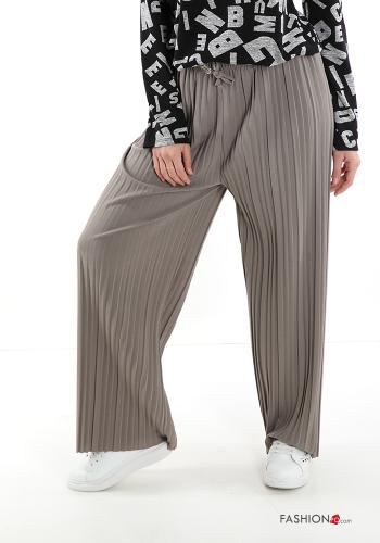 pleated Trousers with bow - ph 1