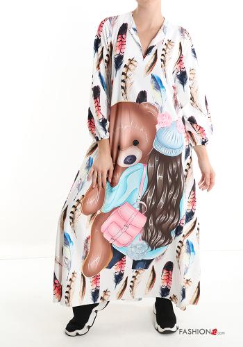 Robe imprimé à col en V - ph 1