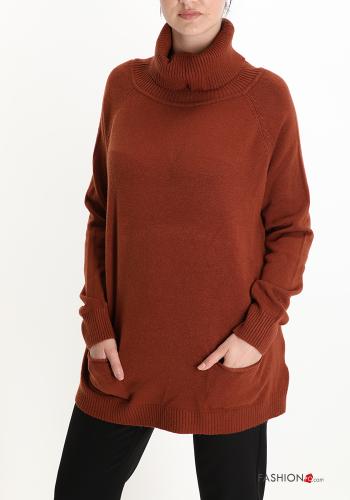 Rollneck Sweater with pockets