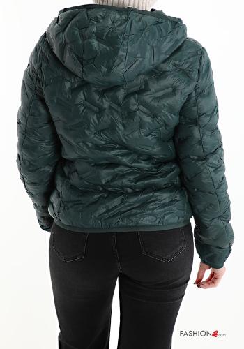 Piumino con zip con tasche con cappuccio - ph 2