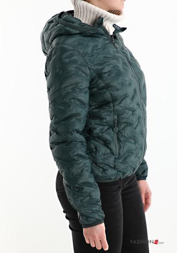 Piumino con zip con tasche con cappuccio - ph 3