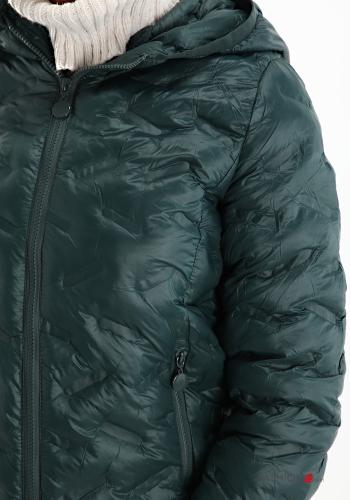Piumino con zip con tasche con cappuccio - ph 4