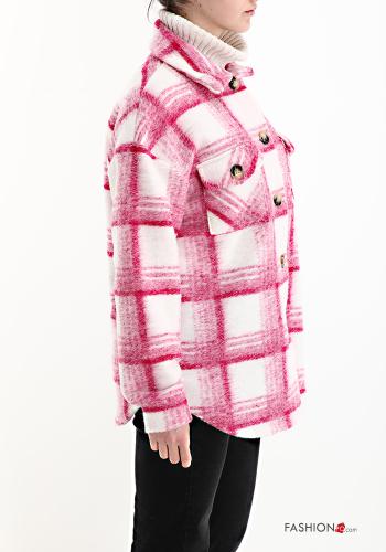 Tartan-Muster Hemd aus Wollmischung mit Taschen - ph 3