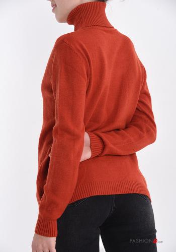 Maglione a collo alto con strass - ph 2