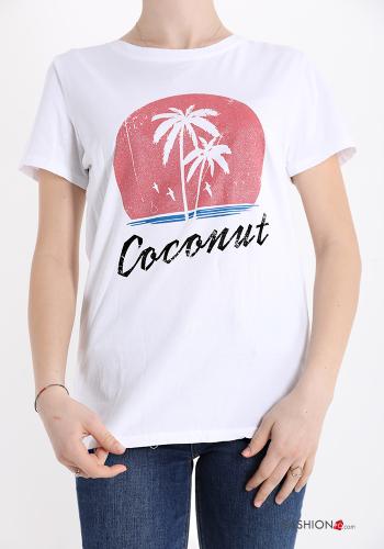 T-shirt in Cotone Fantasia stampata
