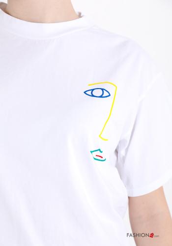 T-shirt in Cotone Fantasia stampata - ph 4