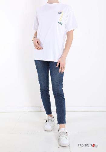 T-shirt in Cotone Fantasia stampata - ph 5