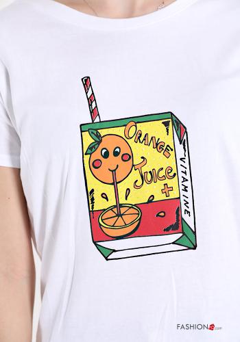 T-shirt in Cotone Fantasia stampata - ph 4