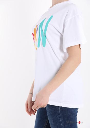 T-shirt in Cotone Fantasia scritta - ph 3