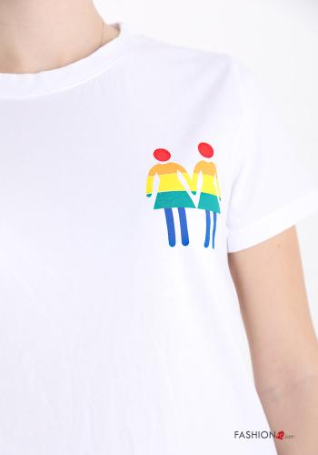 T-shirt in Cotone Fantasia stampata - ph 4