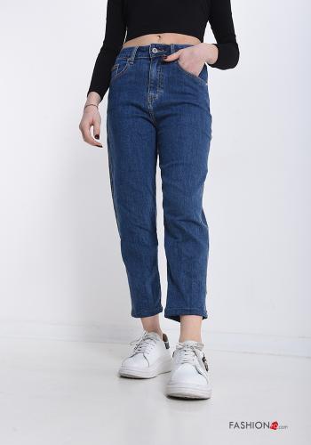 Cotton Jeans with buttons with zip with pockets - ph 1