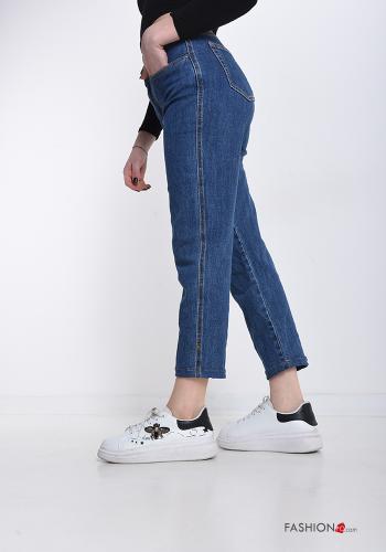 Cotton Jeans with buttons with zip with pockets - ph 3