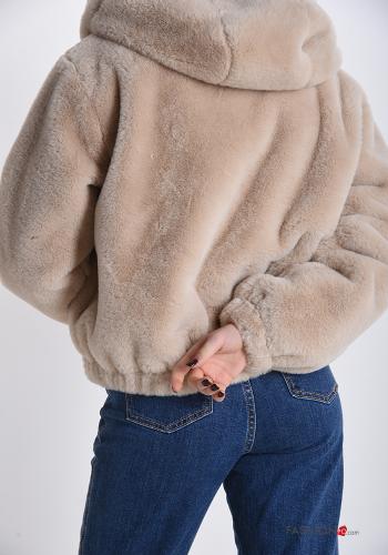 Teddy Bär Jacke mit Taschen mit Kapuze mit Reißverschluss - ph 2