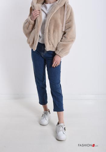 Teddy Bär Jacke mit Taschen mit Kapuze mit Reißverschluss - ph 5