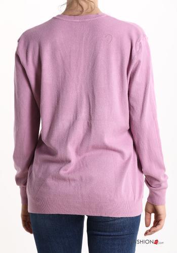 Cardigan with buttons with v-neck - ph 2