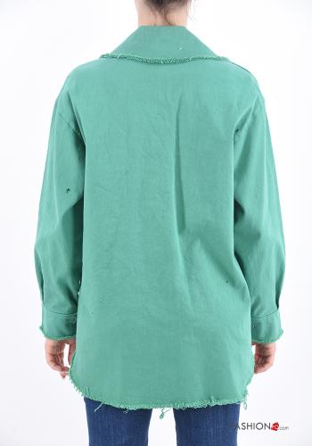 Jacke aus Baumwolle mit Knöpfen mit Taschen - ph 2