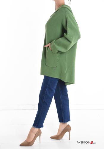 Spolverino con zip con tasche con cappuccio - ph 3