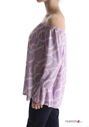 Blusa Patrones de escritura escote bardot - ph 3