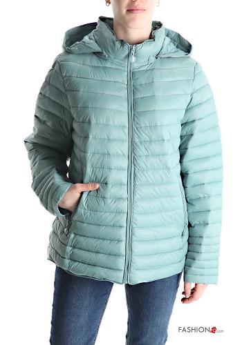Puffer Jacket with pockets with hood with zip - ph 1
