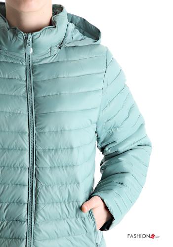 Puffer Jacket with pockets with hood with zip - ph 4