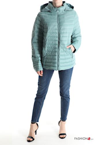Puffer Jacket with pockets with hood with zip - ph 5