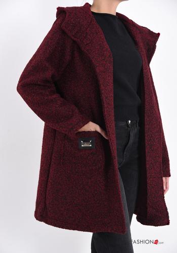Coat with buttons with hood with pockets - ph 3
