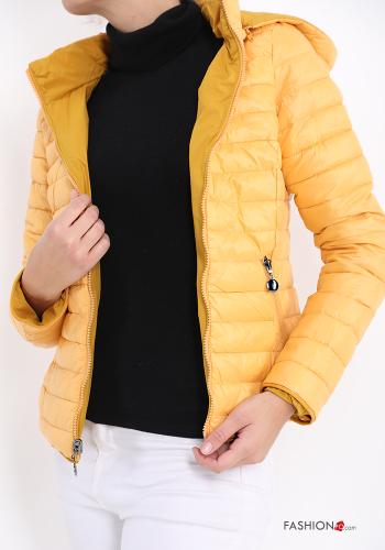 umkehrbar Daunenjacke mit Taschen mit Kapuze mit Reißverschluss - ph 5