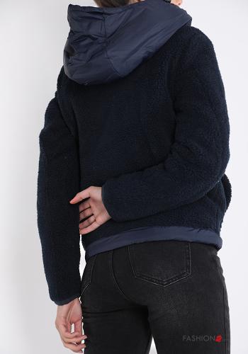 Cappotto con zip con tasche con cappuccio - ph 2