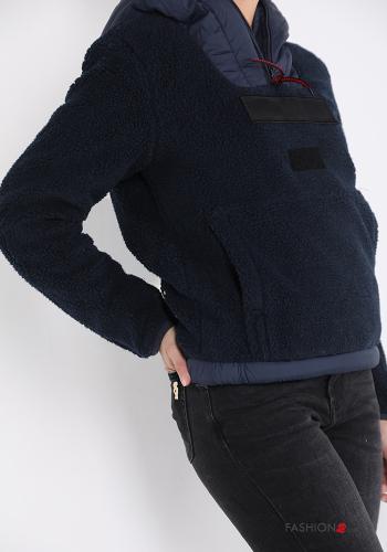 Cappotto con zip con tasche con cappuccio - ph 3