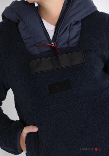 Cappotto con zip con tasche con cappuccio - ph 4