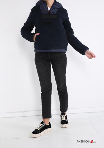 Cappotto con zip con tasche con cappuccio - ph 5