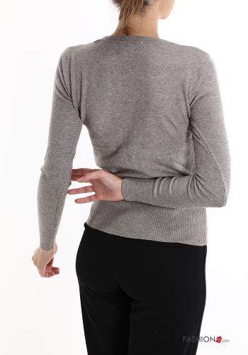 Cardigan con bottoni scollo a V - ph 2