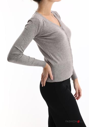 Cardigan con bottoni scollo a V - ph 3
