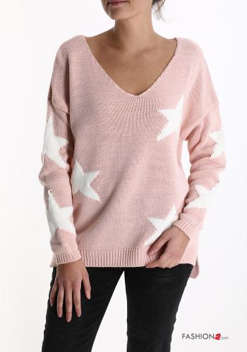 Astral Patterned v-neck Sweater - ph 1