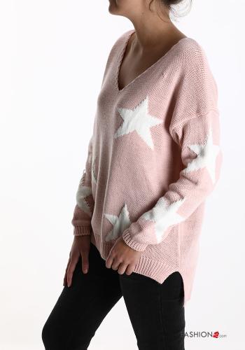 Astral Patterned v-neck Sweater - ph 3