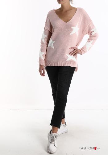 Astral Patterned v-neck Sweater - ph 5