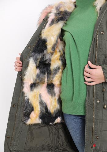 Parka aus Baumwolle mit Knöpfen mit Kapuze mit Reißverschluss mit Taschen - ph 5